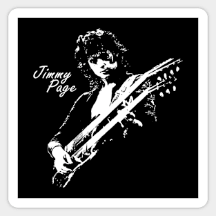 jimmy page vintage white silhoutte Sticker